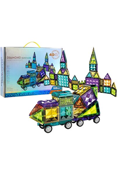 The Toys Home Magnetic Building Blocks Set, 106PCS STEM Educational Magnetic ...