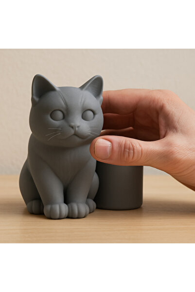 Della Pen Holder with Cat Design
