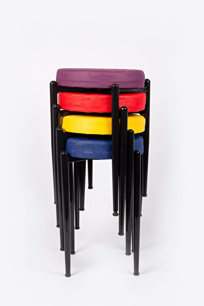 ekipmetal TABURE 4 ADET SİYAH BACAKLI DERİ ( RENKLİ )