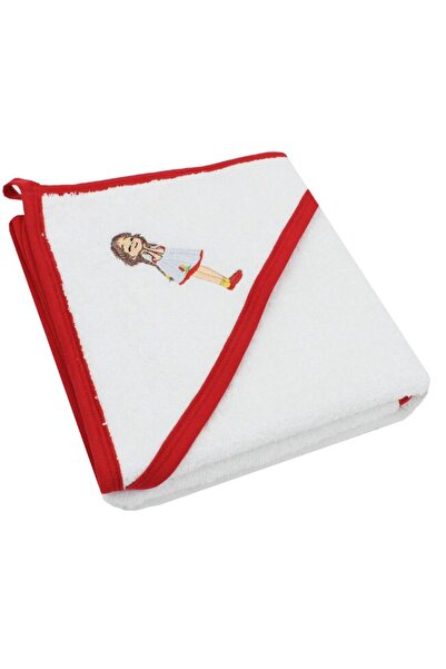 PRICHINDEL Prosop cu glugă , Iliana Cosanzeana, bumbac, alb, 80 x 100 cm