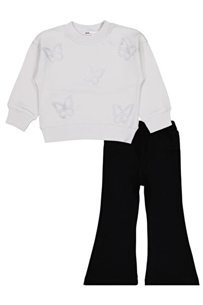 Civil Girls Glitter Butterfly Printed 2-5 Years Old Set - Gray 3-4 Years Old