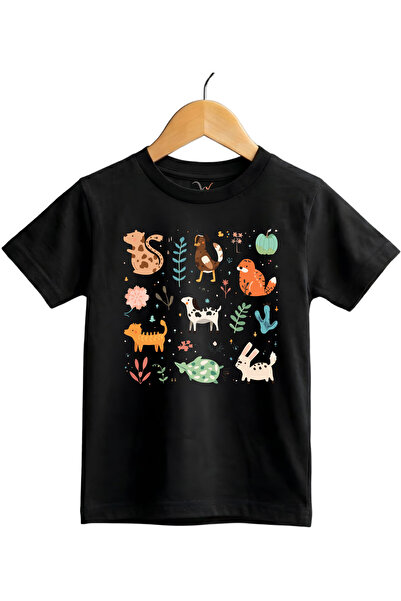 WİDİ Παιδικό μπλουζάκι με κοντό μανίκι από 100% βαμβάκι, σε κανονική εφαρμογή...