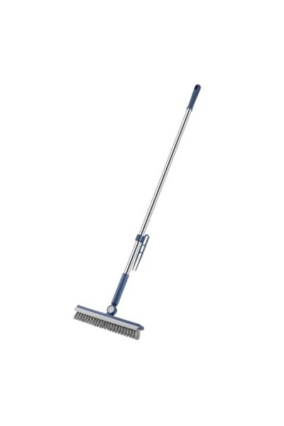 OEM Perie podele si rosturi, rotativa 180°, penseta pentru scame, inox+plastic, albastra, 105x26 cm