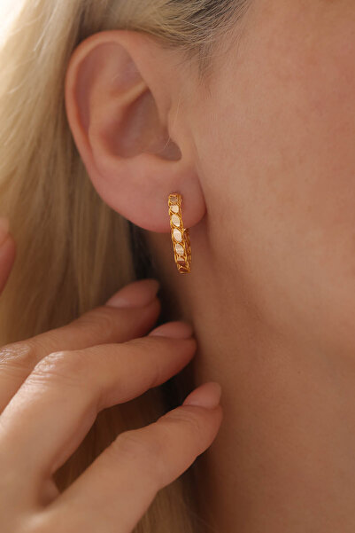 Kado Kuyumculuk 14 Ayar Altın Pullu Halka Küpe