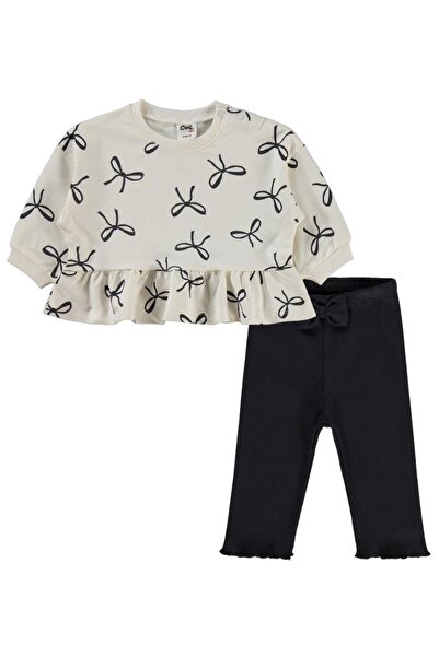 Civil Baby Fiyonk Empirme 6-18 Ay Takım - Ekru 6-9 Ay