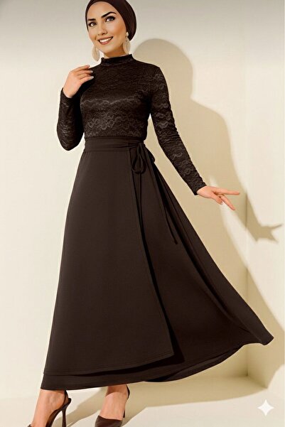 CNG MODA Puff Scuba Wrap Zippered Stretch Fabric Flared Skirt