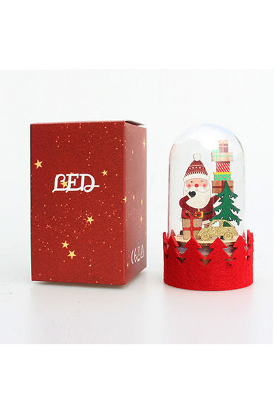 Generic Christmas Decorations Mini Glass Dome Table Top Ornament with Lights