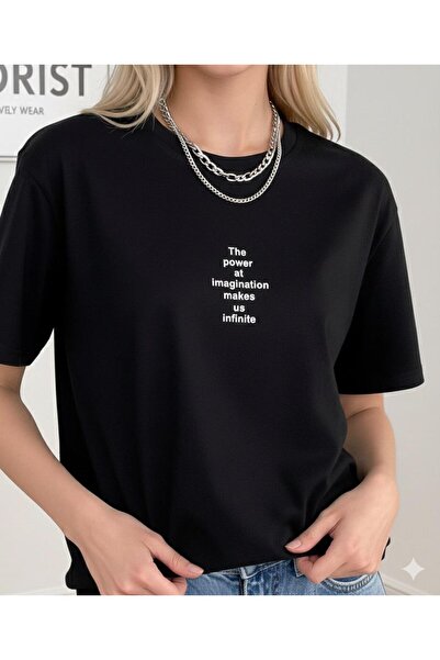 BW Bravely Wear تي شيرت نسائي مطبوع عليه THE POWER AT