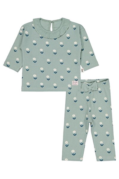 Civil Baby Çiçek Baskılı 6-18 Ay Takım - Yeşil 6-9 Ay