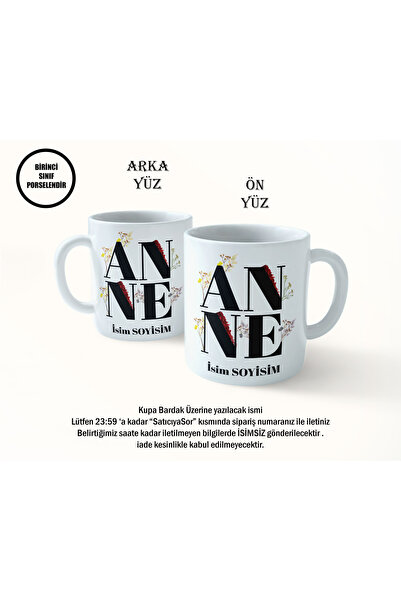Annelere Özel Kişiselleştirilebilir Kupa Bardak ( Anne Kupası )