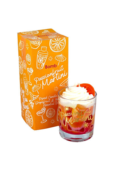 Bomb Cosmetics Passionfruit Martini scented candle in glass jar