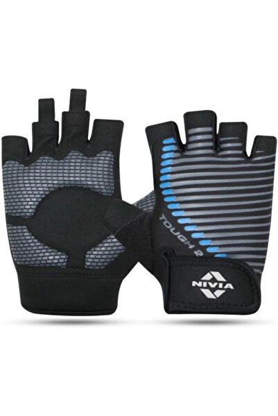 Nivia قفازات رياضية متينة للرجال والنساء (أزرق، كبير)