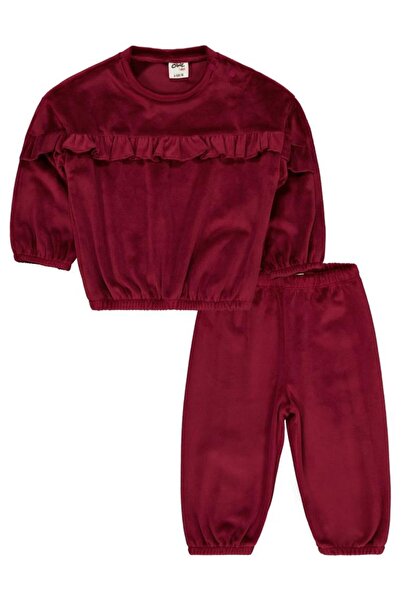 Civil Baby Ruffled 6-18 Months Set - Burgundy