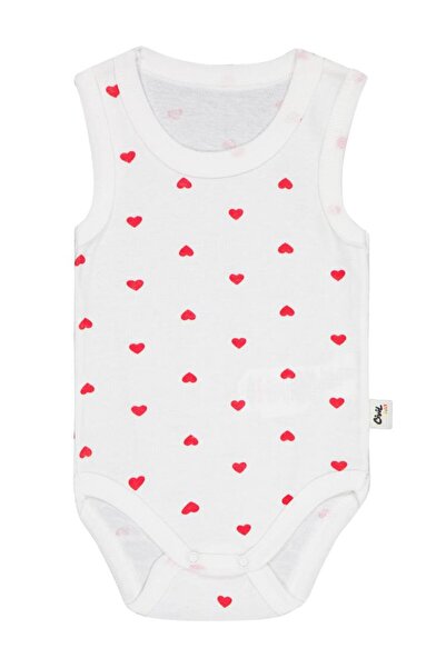Civil Baby Kalp Printed 1-36 Months Snap Fastener Bodysuit - Ecru 3-6 Months
