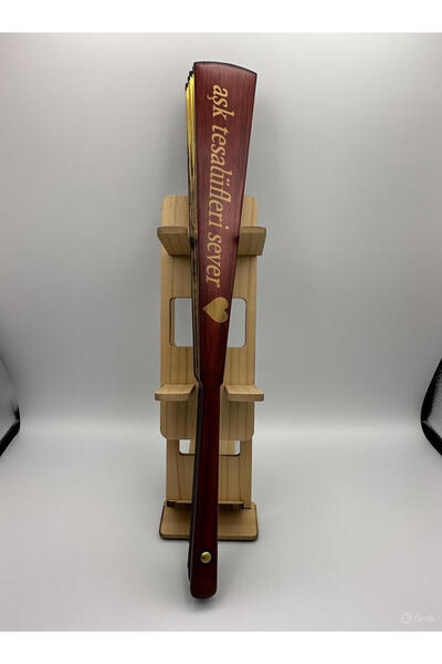 SOFT Kişiselleştirilebilir Bambu Yelpaze İsimli Lazer Yazılı Ahşap Yelpaze Öz...