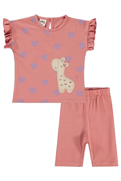 Civil Baby Giraffe Embroidered 6-18 Month Set - Orange 18-24 Months