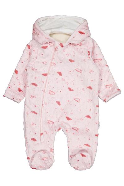 Minidamla Patterned Cosmonaut 1-9 Month Jumpsuit - Pink 3-6 Months