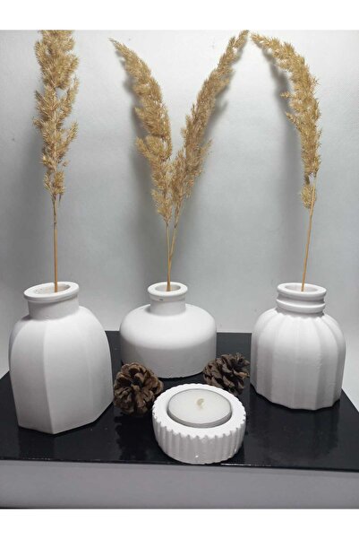 emilysamy Modern Minimal Vase Set of 3, Home & Office Gift, Decorative Object...