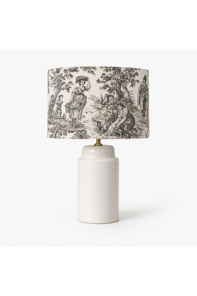 Mivera Maison Kumaş Kaplama Başlık,Seramik Gövde Abajur