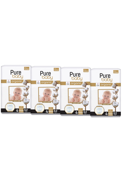 Pure Baby MERT PureBaby Set 4× Cotton Diapers No. 4