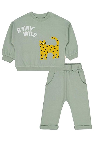Civil Baby Stay Wild Baskılı 6-18 Ay Takım - Yeşil