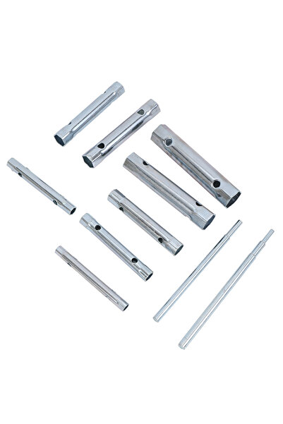 Lawazim مجموعة مفاتيح ربط أنبوبية 10 قطع - طقم مفاتيح ربط مقاوم للتآكل