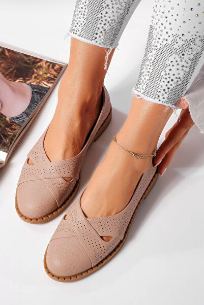 Zaira Balerini dama bej din piele ecologica Leyla #21811 - 40