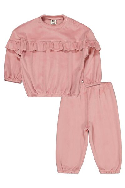 Civil Baby Fırfırlı 6-18 Ay Takım - Pembe 12-18 Ay
