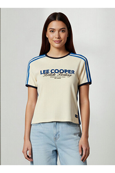 Lee Cooper تيشيرت بقصة عادية مع تفاصيل شريطية