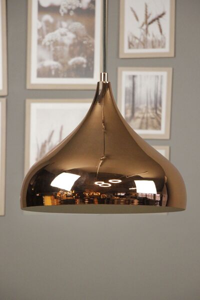 Bamyum Uzun Bakır Tekli Sarkıt Avize Salon Mutfak Cafe Restoran Lamba Çocuk Oda Avizeleri Modelleri