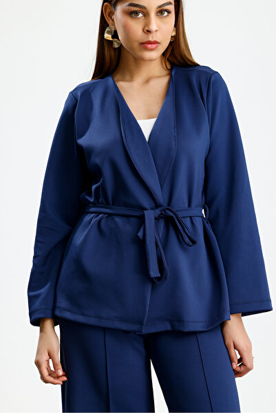 VOICTEC Women's Puff Scuba Kimono-Pants Two-Piece Set