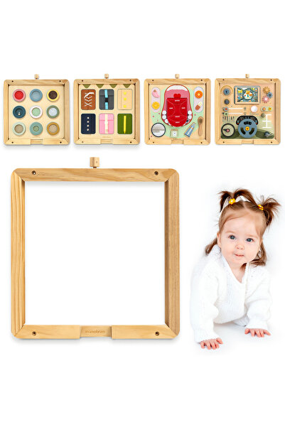 mamabrum Ramă de perete din lemn - pentru montarea tablelor educaționale