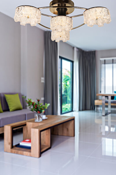 Begüsa Tonale 4.Lü Avize Gold Kaplama