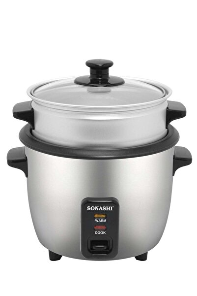 sonashi 0.6L Drum Rice Cooker SRC-306 - 300W, Silver
