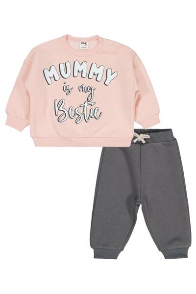 Civil Baby Mummy Is My Bestie 6-18 Months Set - Pink 9-12 Months