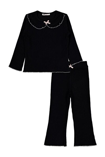 Civil Girls Ruffle Collar Suit for Ages 2-5 - Black 3-4 Years