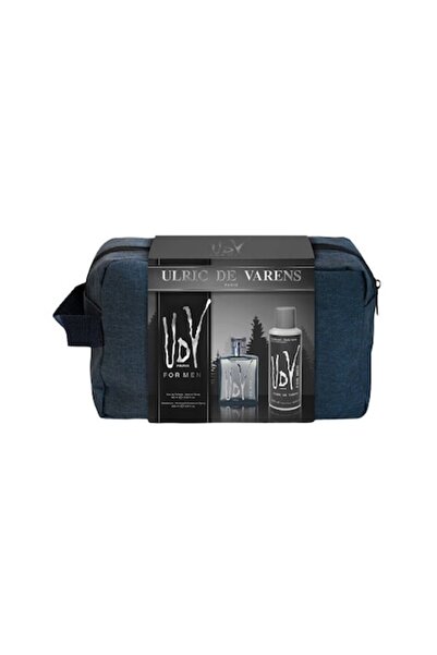 Ulric De Varens Set Udv For Men - 100 ml EDT + 200 ml deodorant + pungă,