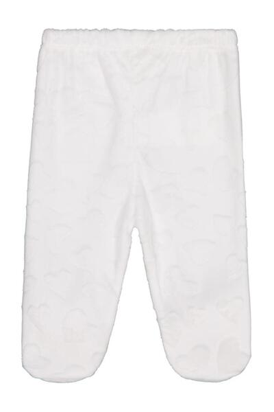 Minidamla Civil Baby Large Heart Patterned 1-6 Months Single Bottom Baby - Ecru 6-9 Months