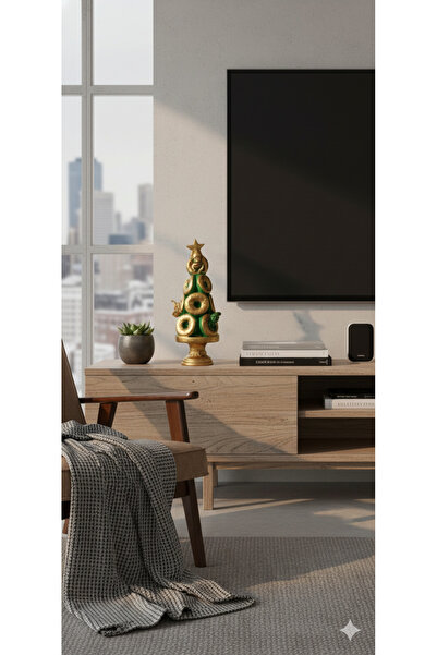 Dekoromi Dekoratif Donut Ağacı Biblo Heykeli (31x12 cm) Ev ve Ofis Dekorasyon...