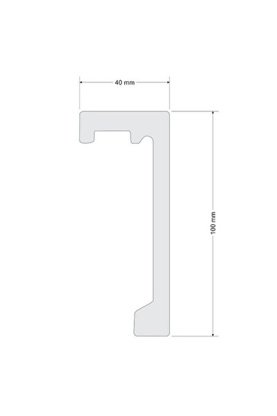 OEM Masca decorativă pentru șină de perdea LK100, polimer dur, alb, 10 cm