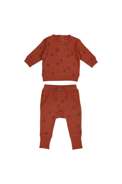 Lovedbaby Baby blouse and pants set, 100% GOTS certified cotton, Cinnamon Pin...