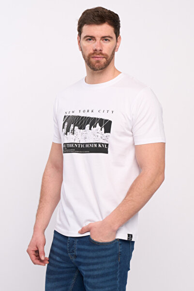 KVL by KENVELO Tricou barbat cu imprimeu oras