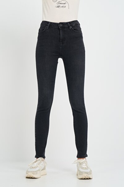 Timeout Women's dark skinny jeans with logo details