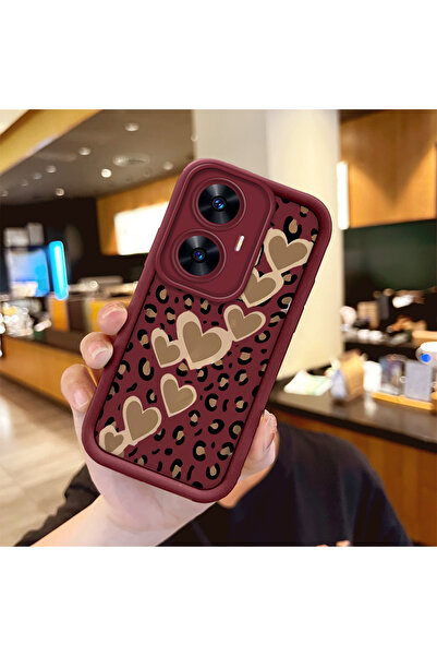 Hontinga حافظة هاتف من السيليكون الناعم مضادة للصدمات متوافقة مع هاتف Realme C55