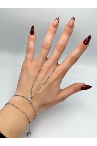 MyladyAccessoriess طبق شاهميران (فولاذ) فضي اللون