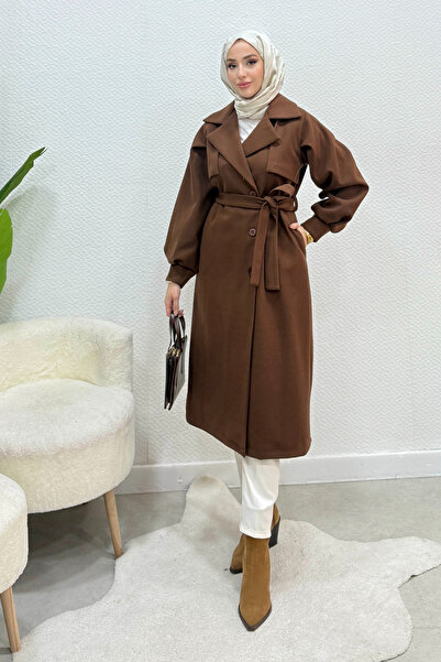 Tesettür Diyarı Danisa Cepkenli підкладка з балонними рукавами, палто з капюш...