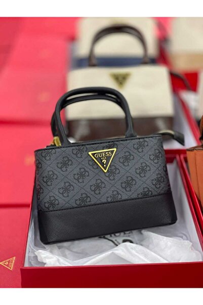 Generic A mini handbag in dark gray with a stylish logo print. A perfect and attractive design to complement your modern look.