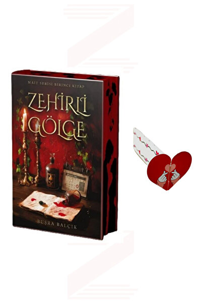 Vera Kitap Zehirli Gölge (CİLTLİ-YAN BOYAMALI) Özel Tasarım Kalp Ayraç Hediye