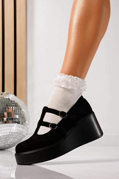 Zaira Pantofi casual dama negri din piele ecologica intoarsa Julissa #21644 - 40