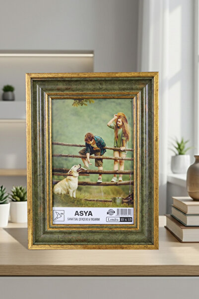 Asya Çerçeve Dekoratif Antik Desenli 10x15 Ayaklı Plastik Fotoğraf Çerçevesi